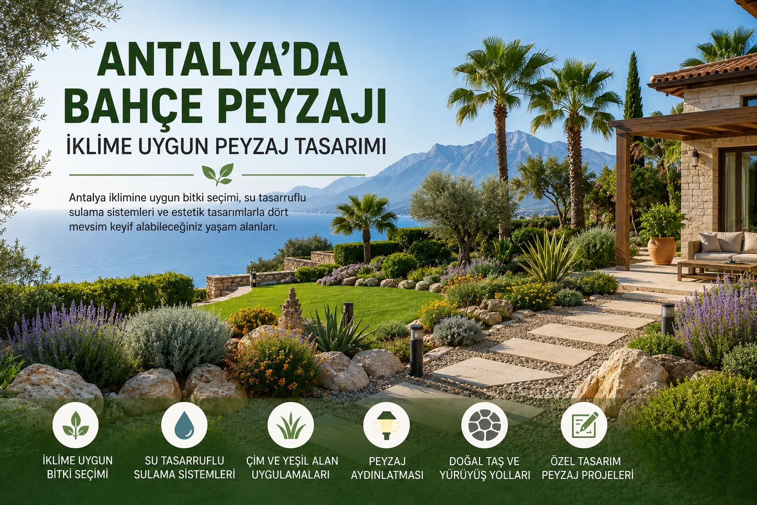 Antalya'da Bahçe Peyzajı Nasıl Yapılır? İklime Uygun Peyzaj Tasarımı Rehberi